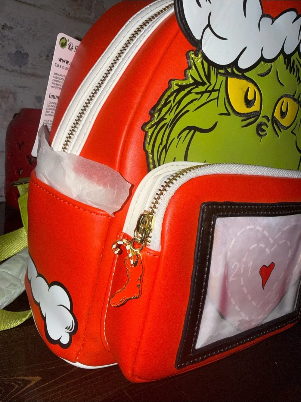 Loungefly Dr. Seuss Grinch Holiday Backpack NWT